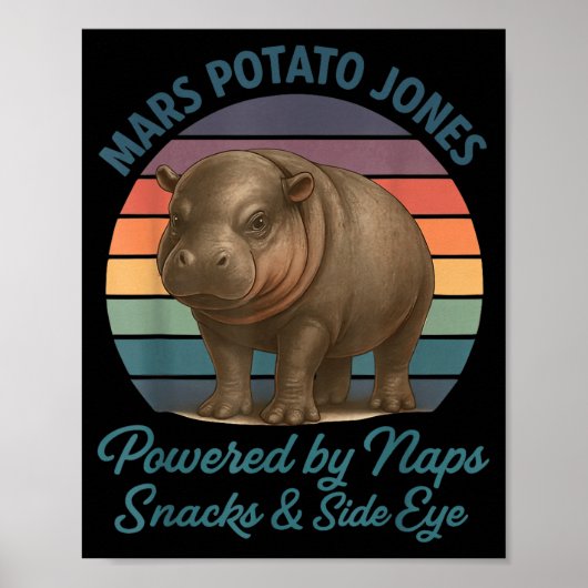 Mars Tato Jones Wered By Naps Snacks Side Eye Retr Poster (Voorkant)
