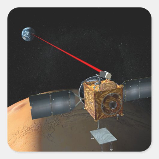 Mars Telecommunicatieorbiter Vierkante Sticker (Voorkant)
