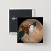 Mars Telecommunication Orbiter 2 Vierkante Button 5,1 Cm (Voorkant /achterkant)