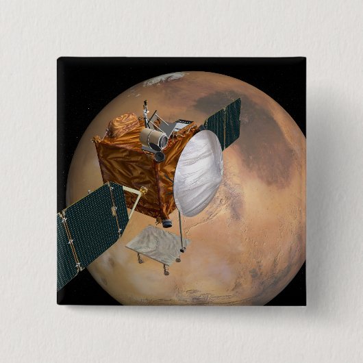 Mars Telecommunication Orbiter 2 Vierkante Button 5,1 Cm (Voorkant)