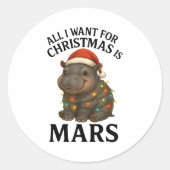 Mars The Hip Christmas Baby Hip Mars Viral Pygmy H Ronde Sticker (Voorkant)