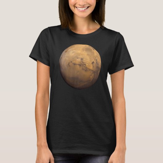 Mars the red world   t-shirt (Voorkant)