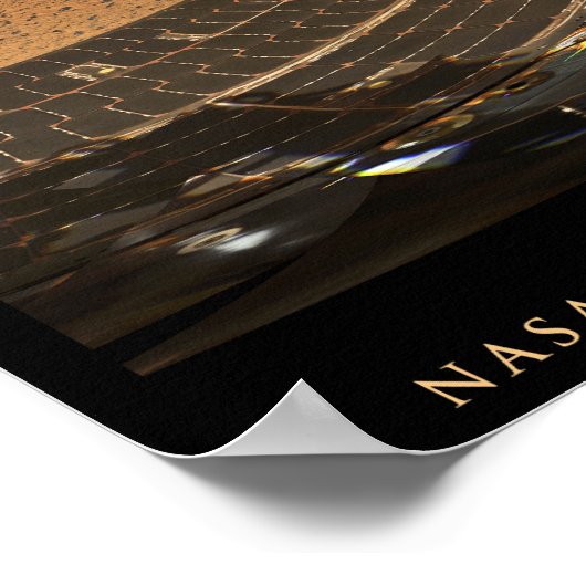 Mars-top Panorama met Rover Deck Poster (Hoek)