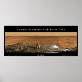 Mars-top Panorama met Rover Deck Poster (Voorkant)