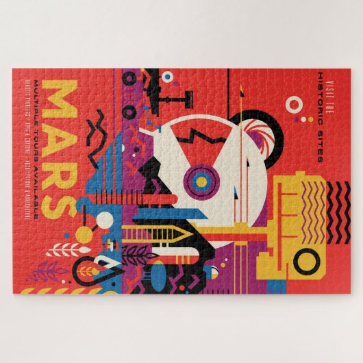 Mars Tourist Poster Legpuzzel (Horizontaal)
