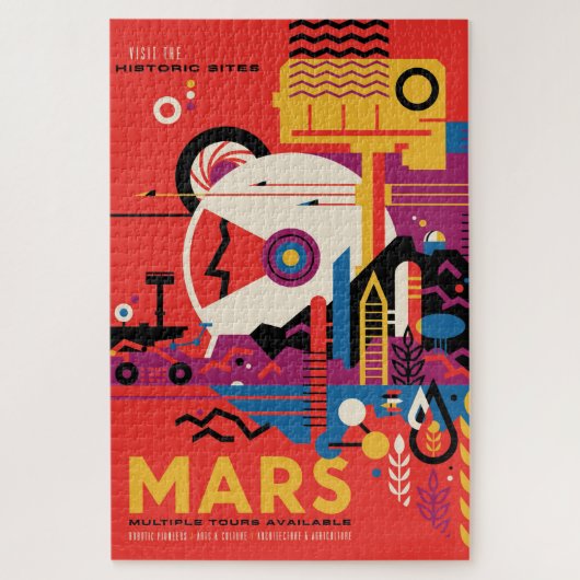 Mars Tourist Poster Legpuzzel (Verticaal)