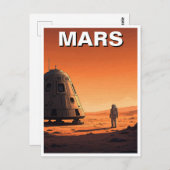 Mars Travel Briefkaart (Voorkant / Achterkant)