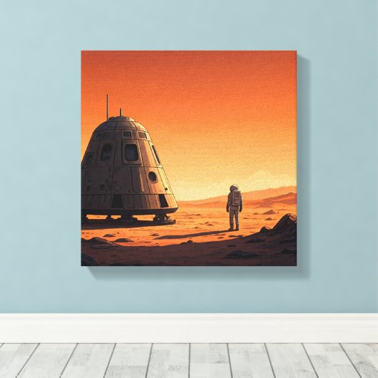 Mars Travel Canvas Afdruk (Insitu (Houten vloer))
