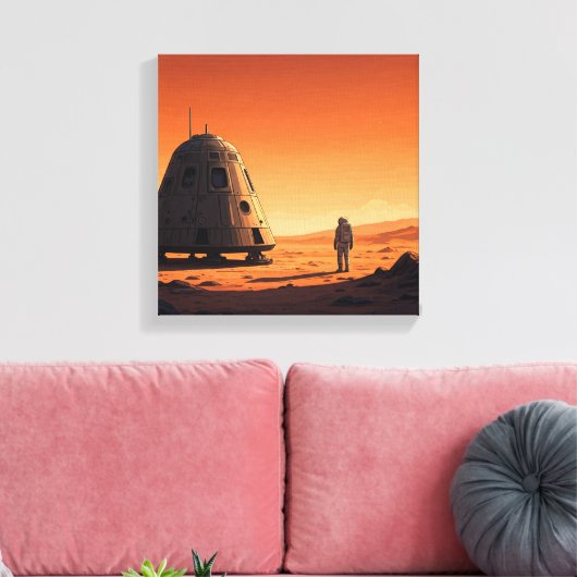 Mars Travel Canvas Afdruk (Insitu (Woonkamer))