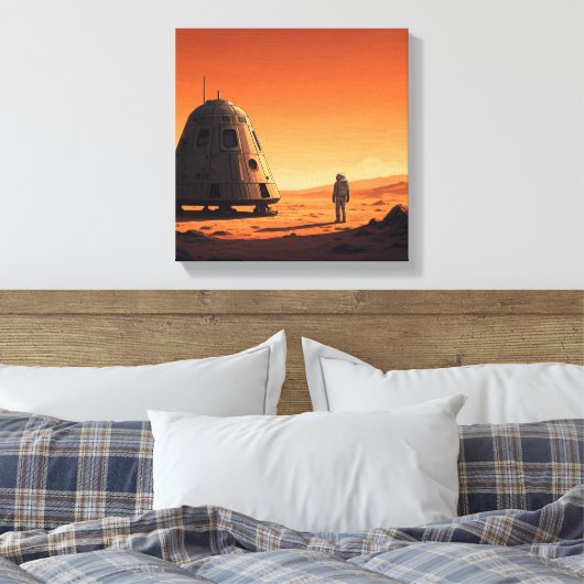 Mars Travel Canvas Afdruk (Insitu (Slaapkamer))