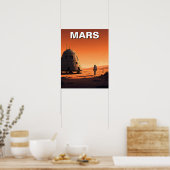 Mars Travel Poster (Keuken)