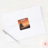 Mars Travel Vierkante Sticker (Envelop)