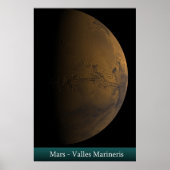 Mars - Valles Marineris Poster (Voorkant)