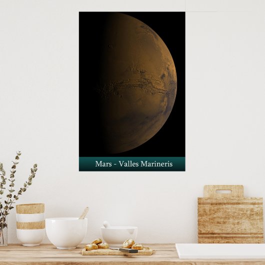 Mars - Valles Marineris Poster (Keuken)