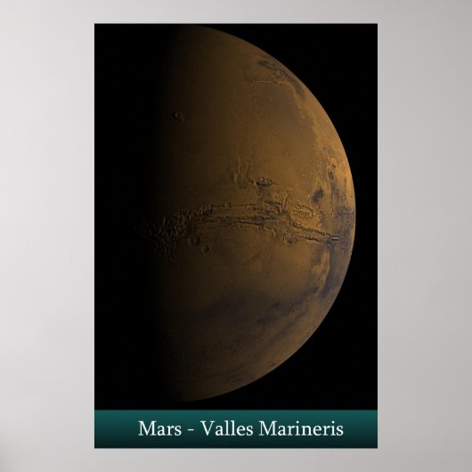 Mars - Valles Marineris Poster (Voorkant)