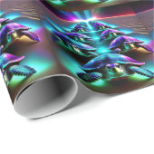 Mars van de Neon Schildpadden Cadeaupapier (Rol Hoek)