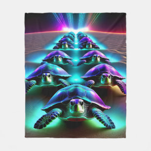 Mars van de Neon Schildpadden Fleece Deken