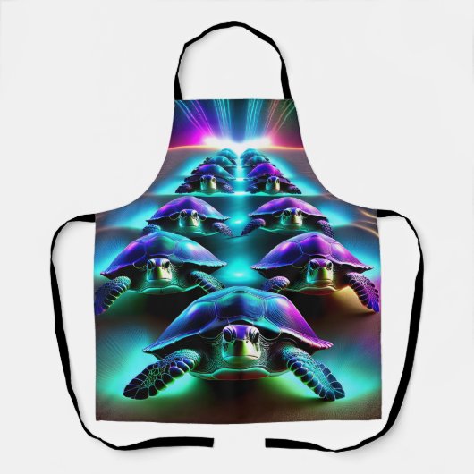 Mars van de Neon Schildpadden Schort (Voorkant)