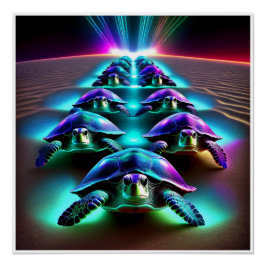 Mars van de Neon Turtles Perfect Poster