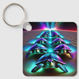 Mars van de Neon Turtles Sleutelhanger