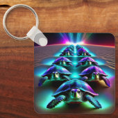 Mars van de Neon Turtles Sleutelhanger (Voorkant)