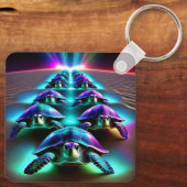 Mars van de Neon Turtles Sleutelhanger (Achterkant)