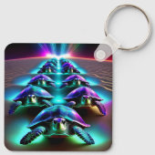 Mars van de Neon Turtles Sleutelhanger (Achterkant)