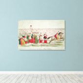 Mars van de vrouwen op Versailles Canvas Afdruk (Insitu (Houten vloer))