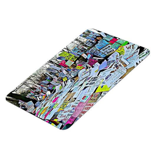 Mars van de vrouwen Protest Signs Magnet Magneet (Linkerzijde)