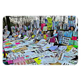 Mars van de vrouwen Protest Signs Magnet Magneet