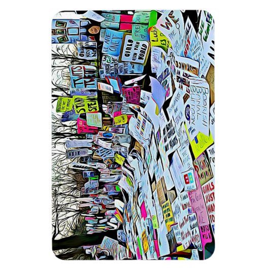 Mars van de vrouwen Protest Signs Magnet Magneet (Verticaal)