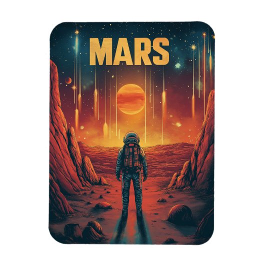 Mars: Verken de Rode Planeet Magneet (Verticaal)