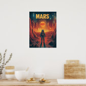 Mars: Verken de Rode Planeet Poster (Keuken)