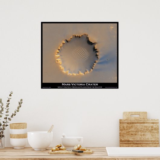 Mars Victoria Crater Poster (Keuken)