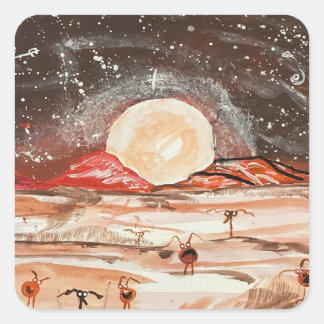 MARS VIERKANTE STICKER