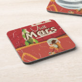 Mars Vintage Reisposter Drankjes Onderzetter (Linkerzijde)