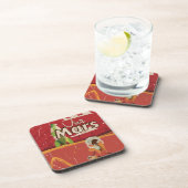 Mars Vintage Reisposter Drankjes Onderzetter (Rechterzijde)