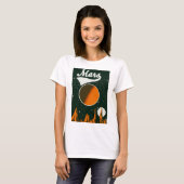 Mars vintage ruimte kunst t-shirt (Voorkant volledig)