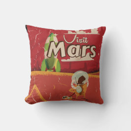 Mars Vintage Travel Poster Kussen