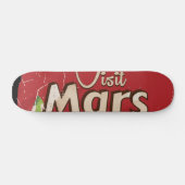 Mars Vintage Travel Poster Skateboard (Horizontaal)
