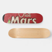 Mars Vintage Travel Poster Skateboard (Horizontaal)