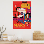 MARS Visit The Historic Sites NASA Exploration Pro Poster (Keuken)