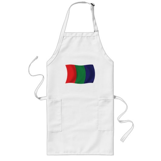 Mars vlag Apron Lang Schort (Voorkant)
