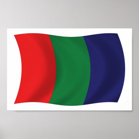 Mars Vlag Poster Print (Voorkant)