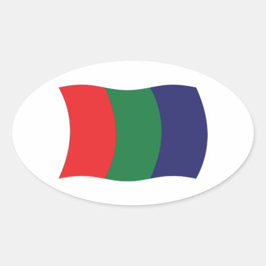 Mars Vlag Sticker (Voorkant)