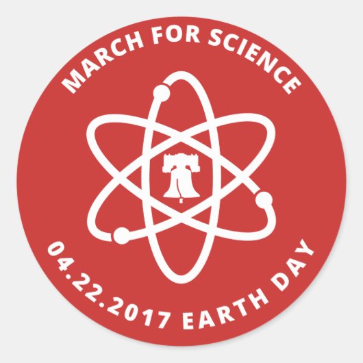 Mars voor Science Philadelphia stickers (Voorkant)