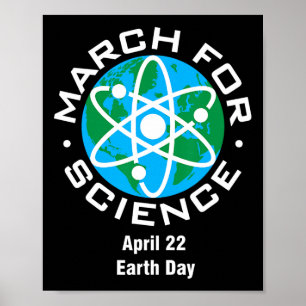 Mars voor Wetenschap Dag van de Aarde Poster