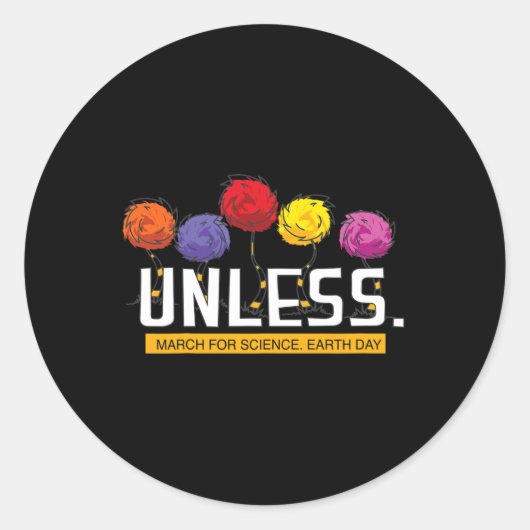 Mars voor Wetenschap Dag van de Aarde Ronde Sticker (Voorkant)