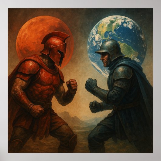 Mars vs Earth Showdown Poster (Voorkant)