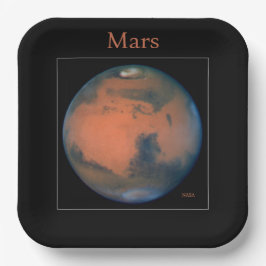 Mars Wereldbol door Hubble en NASA Papieren Bordje
